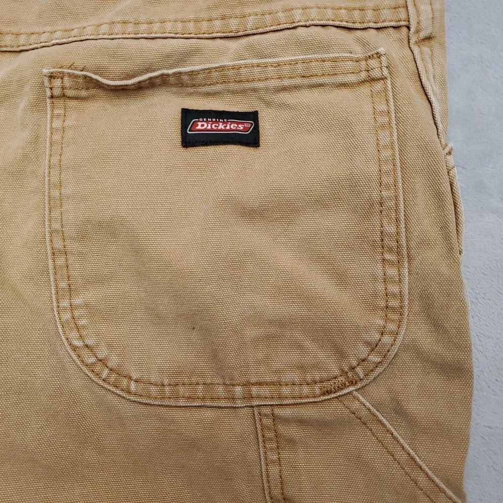 Dickies Shorts Mens 40 Brown Relaxed Fit Carpenter Cargo Canvas Work Utility